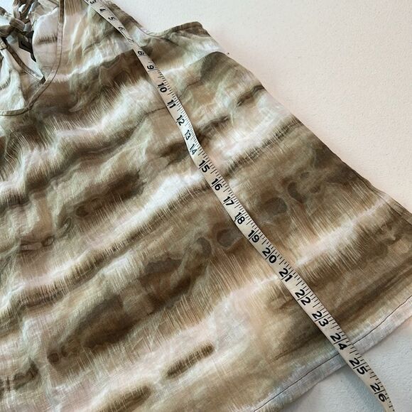 Tommy Bahama brown and white tie-dye 100% linen top size medium - Picture 6 of 7